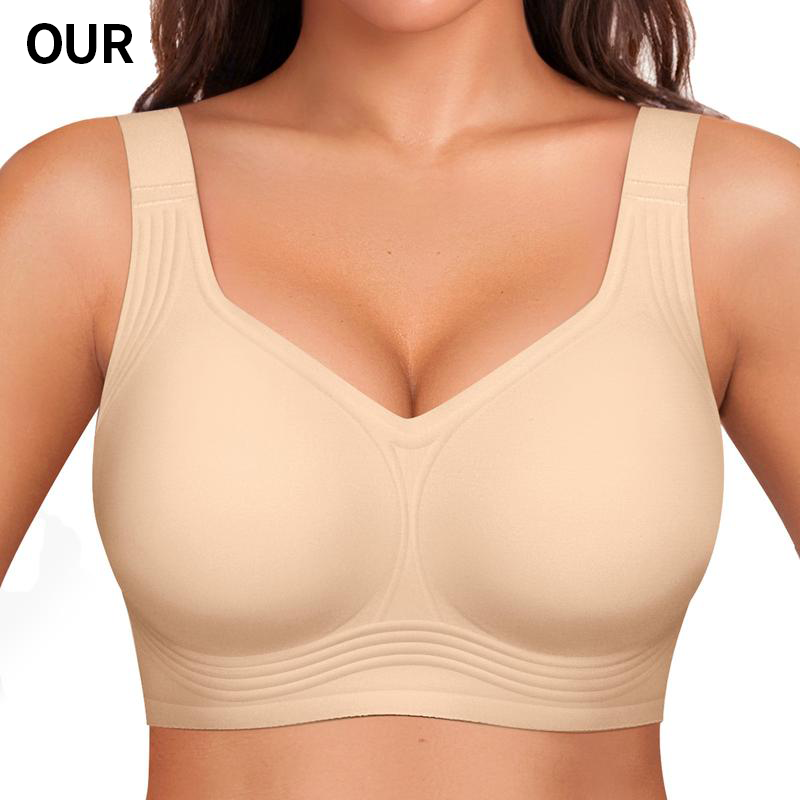 Full coverage wireless bra